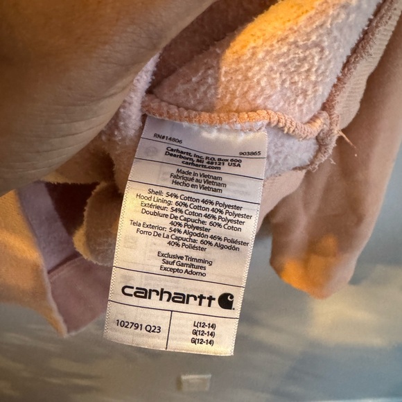 Carhartt Women's Soft Peach Sweatshirt - Picture 7 of 9
